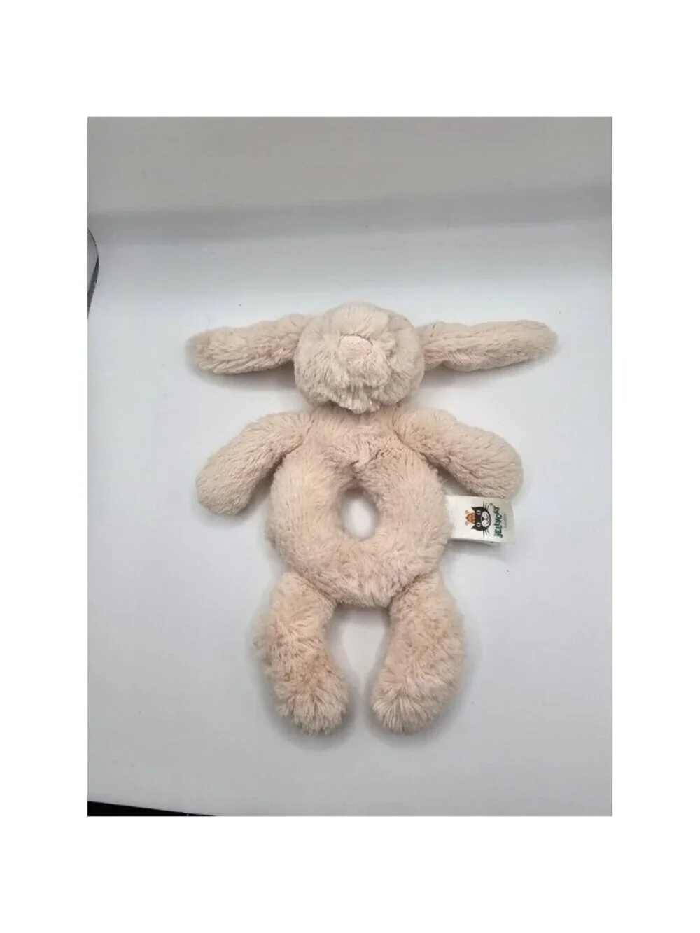 Jellycat Bashful Blush Bunny Ring Rattle Rabbit Plush Grabber Soft Baby Toy